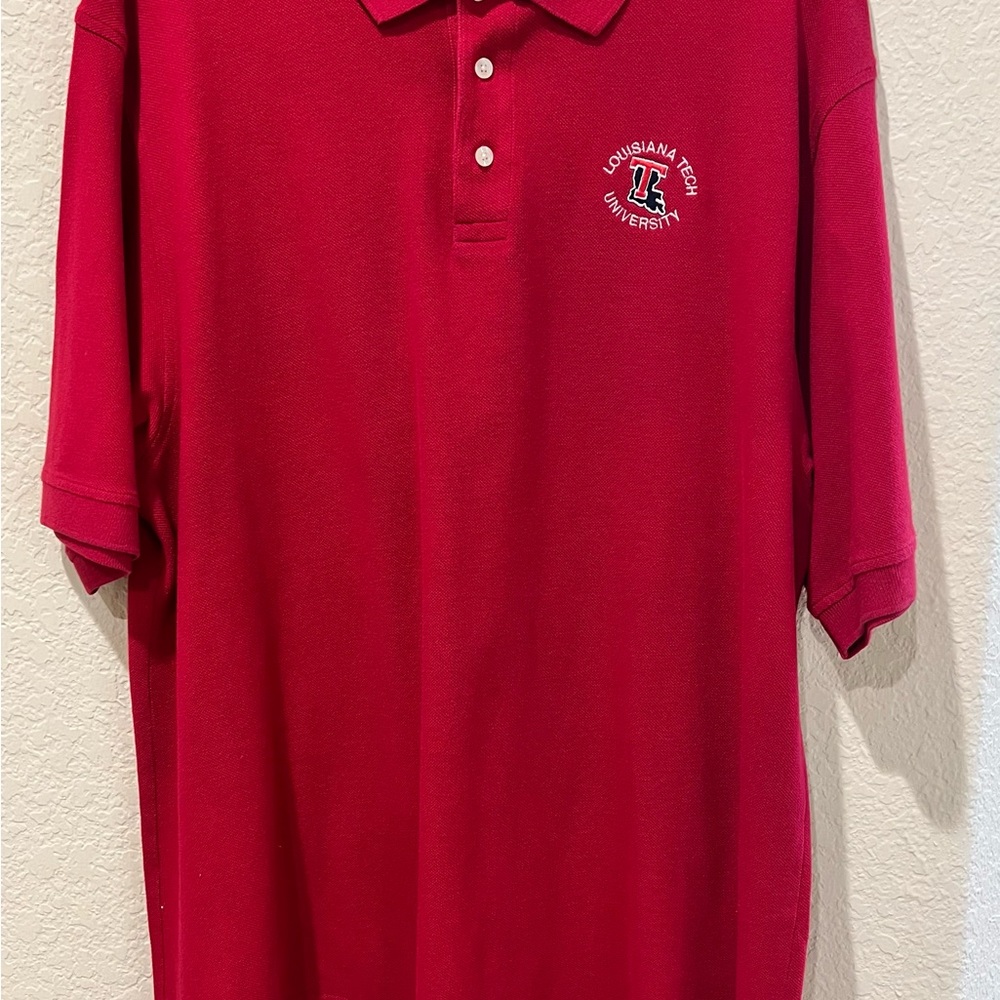Louisiana Tech University Red Polo Shirt | Men’s XXL | 100% Cotton